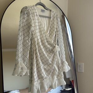 Donna Mizani beaded wrap dress